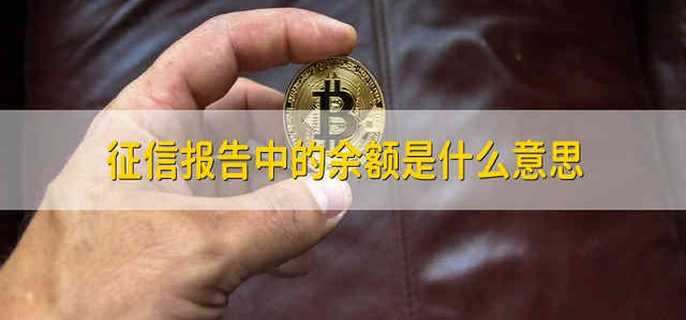 征信报告中的余额是什么意思 财梯网