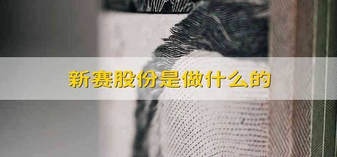 新赛股份是做什么的-第1张图片-腾赚网
