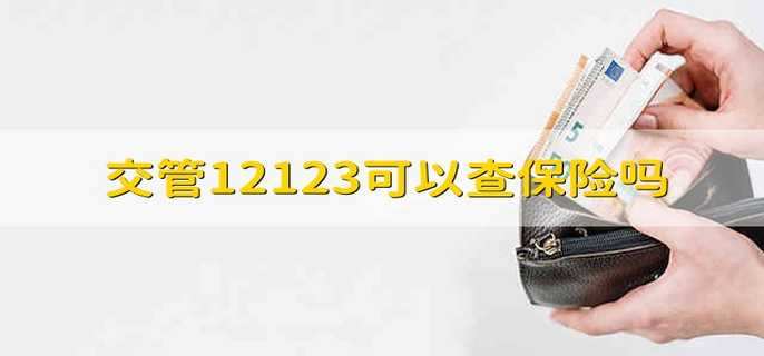 交管12123可以查保险吗 能在交管12123上查保险吗